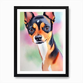 Miniature Pinscher 5 Watercolour Dog Art Print