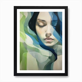 Woman With Blue Eyes 1 Art Print