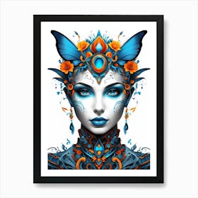 Blue Butterfly 2 Art Print