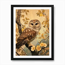 Northern Saw Whet Owl Painting 3 Art Print