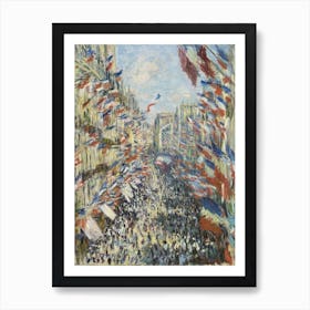 The Rue Montorgueil In Paris (1878), Claude Monet Art Print