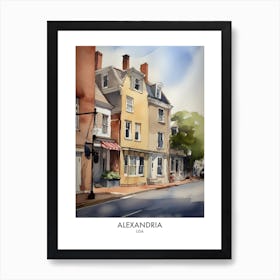 Alexandria 3 Watercolour Travel Poster Art Print