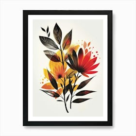 Abstract Flower Painting 15 Art Print