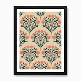 Floral Buta Art Print Art Print