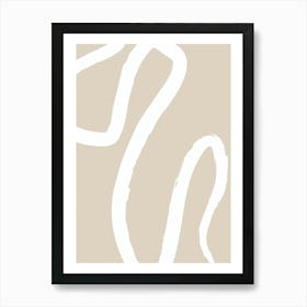 Beige Swirls 1 Art Print