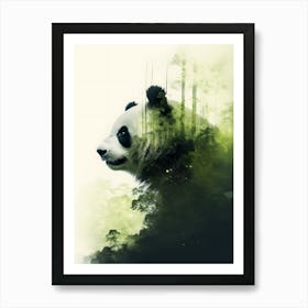 Panda Bear In The Forest 2 Art Print