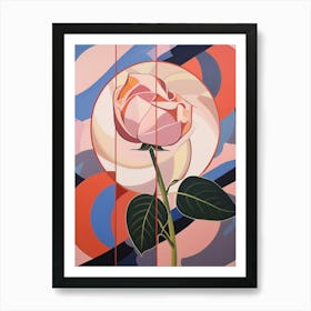 Rose 6 Hilma Af Klint Inspired Pastel Flower Painting Art Print