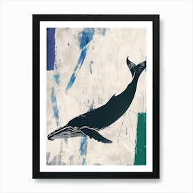 Whale 3 Cut Out Collage Art Print