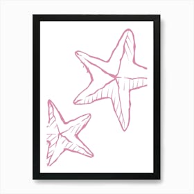 Pink Starfish 1 Art Print