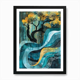 Tree In The Water 6 Art Print