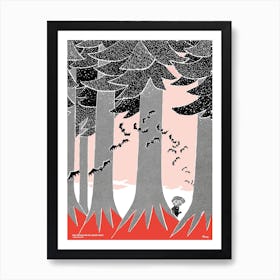 The Moomin Colour Collection Midnight Forest Art Print