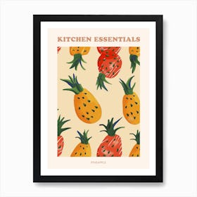 Pineapple Pattern Illustration Poster 3 Art Print