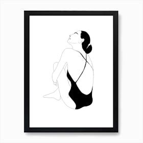 Minimalistic Girl Art Print