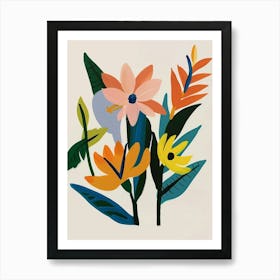 Painted Florals Heliconia 4 Art Print