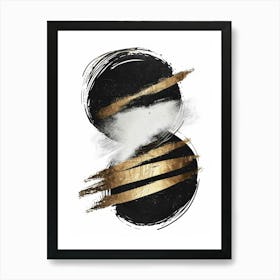 Gold And Black Abstract Painting 111 Art Print