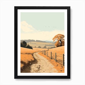 The North Downs Way England 2 Hiking Trail Landscape Art Print