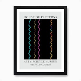 Watercolour Colour Lines Dna 8 House Of Patterns Art Print