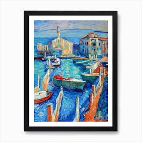 Port Of Ancona Italy Abstract Block 1 harbour Art Print