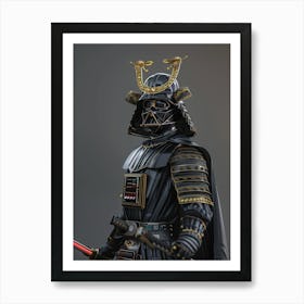 Darth Vader As A Vintagepunk Samurai 25 Art Print