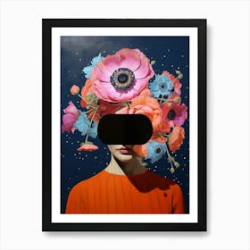 Surreal Flower Portrait 8 Painting Art Print