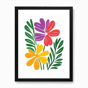 Flowers And Leaves 11 Art Print