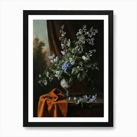 Baroque Floral Still Life Veronica Flower 2 Art Print