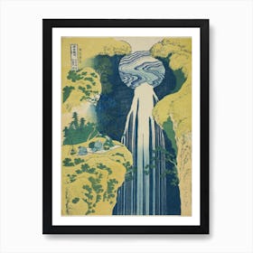 The Waterfall Of Amida Behind The Kiso Road, Katsushika Hokusai Art Print