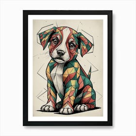 Geometric Dog 1 Art Print