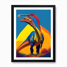 Lesothosaurus 1 Primary Colours Dinosaur Art Print