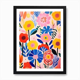 Flowers 27, Matisse style, Floral texture Art Print