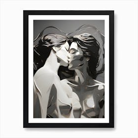 Kissing Art Print