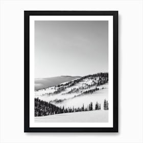 Park City, Usa Black And White Skiing Poster Art Print