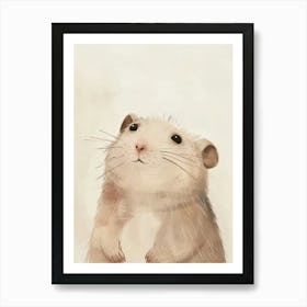 Charming Nursery Kids Animals Hamster 2 Art Print