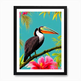 Brown Pelican Tropical bird Art Print