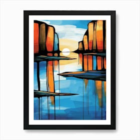 Sunset On The Water 1 Art Print