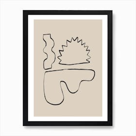 Abstract Line Drawing 3 Art Print