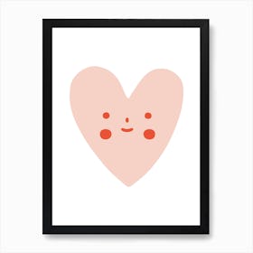 Cute Kawaii Heart Playful Illustration Art Print