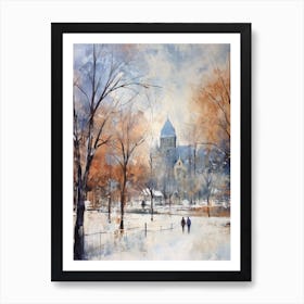 Winter City Park Painting Queens Park Toronto Canada 3 Art Print