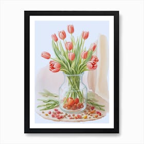 Tulips In A Vase 4 Art Print