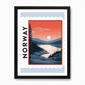 Norway 3 Travel Stamp Poster Art Print