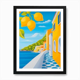 Lemons On The Beach Art Print