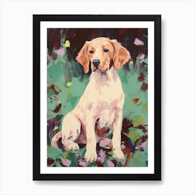 A Irish Setter Dog Painting, Impressionist 2 Art Print