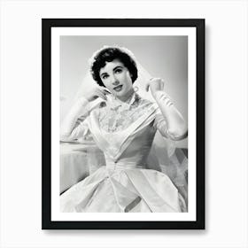 Elizabeth Taylor Dressed For Her Role In The Film Father Of The Bride Art Print