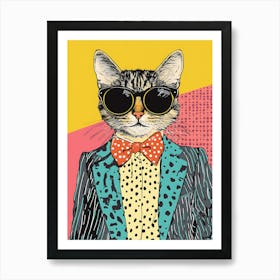 Cat In A Suit 1 Art Print