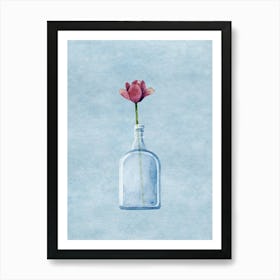 Tulip In A Bottle Art Print