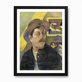 Self Portrait In A Hat (1893), Paul Gauguin Art Print