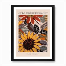 Fall Botanicals Black Eyed Susan Poster Art Print