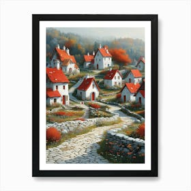 Village In The Countryside 1 Art Print