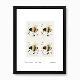 Cute Animals Collection Bumblebee 4 Art Print