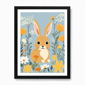 Baby Animal Illustration  Rabbit 1 Art Print